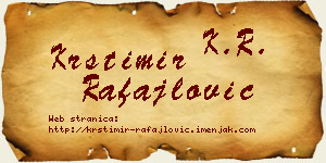 Krstimir Rafajlović vizit kartica